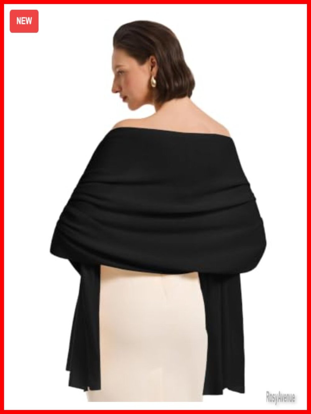 Wool Cashmere Blend Shawl Wrap Evening Wedding Large Scarf